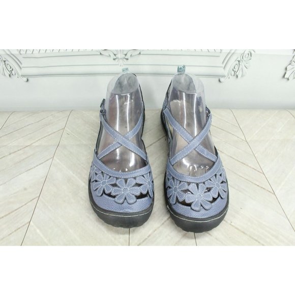 JBU by Jambu Rosie Blue Crisscross Adjustable Strap Mary Jane Flat Shoes 9 M - Picture 5 of 9